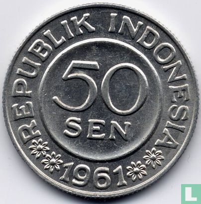 Indonesia 50 sen 1961 - Image 1