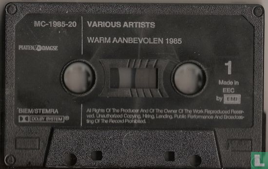 Warm aanbevolen 1985 - Afbeelding 3