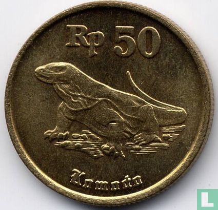 Indonésie 50 rupiah 1991 - Image 2