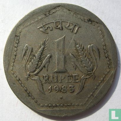 India 1 rupee 1983 (Bombay) - Image 1