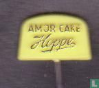 amor cake hoppe - goud op geel.