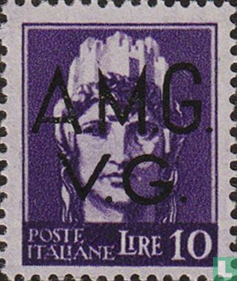 Timbres italiens avec surcharge AMG VG