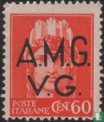 Italiaanse postzegels met opdruk AMG VG