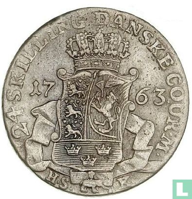 Dänemark 24 Skilling 1763 - Bild 1