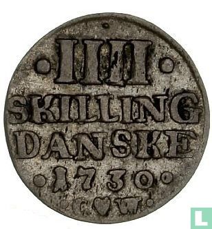 Denmark 4 skilling 1730 - Image 1