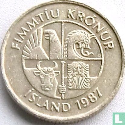 Island 50 Krónur 1987 - Bild 1