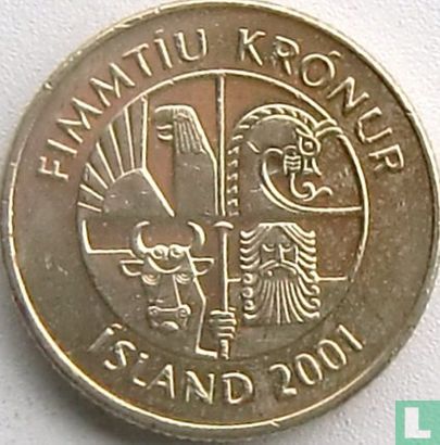 Iceland 50 krónur 2001 - Image 1