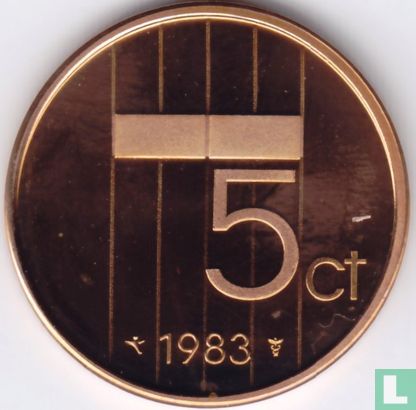 Nederland 5 cent 1983 (PROOF) - Afbeelding 1