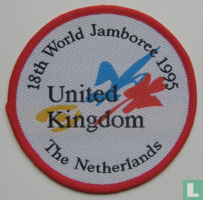 Sponsor badge United Kingdom contingent - 18th World Jamboree (red border)