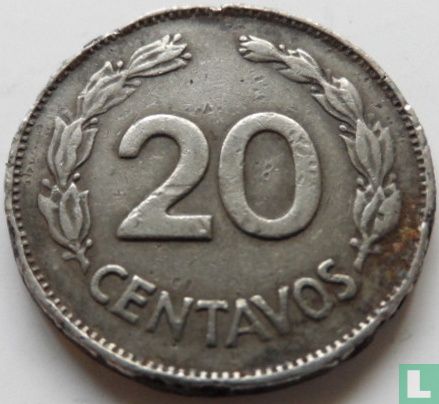 Équateur 20 centavos 1969 - Image 2
