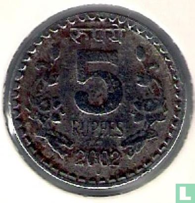 India 5 rupees 2002 (Noida) - Image 1