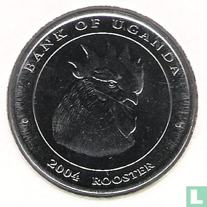 Uganda 100 shillings 2004 (staal bekleed met nikkel) "Rooster" - Afbeelding 1