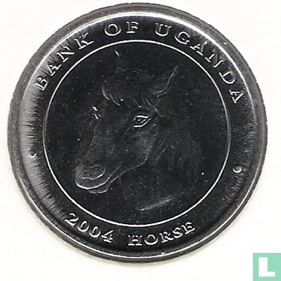 Uganda 100 shillings 2004 (staal bekleed met nikkel) "Horse" - Afbeelding 1