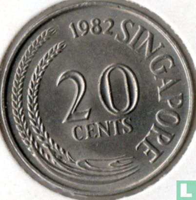 Singapour 20 cents 1982 - Image 1