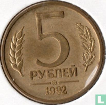Russia 5 rubles 1992 (MMD) - Image 1