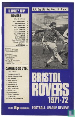 Bristol Rovers programme