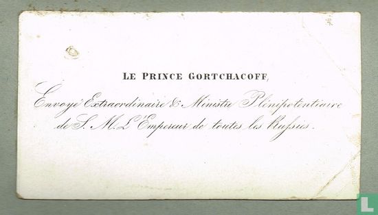 Prins Gortchacoff 1845