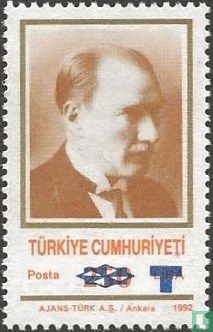 Kemal Atatürk, mit Aufdruck