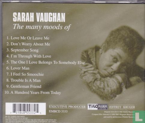 The Many Moods of Sarah Vaughan  - Afbeelding 2