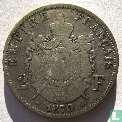 France 2 francs 1870 (NAPOLEON III) - Image 1