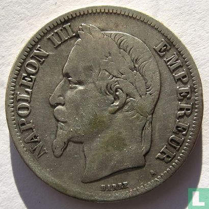 France 2 francs 1870 (NAPOLEON III) - Image 2