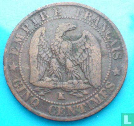 Frankrijk 5 centimes 1862 (K) - Afbeelding 2