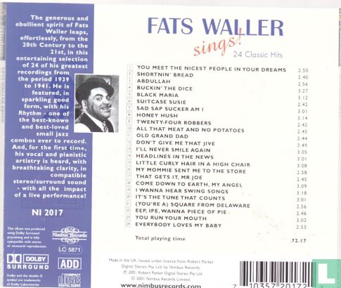 Fats Waller Sings 24 Classic Hits - Afbeelding 2