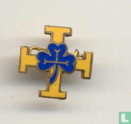 Kleeblatt auf Kreuz [blau-gelb] - Bild 1