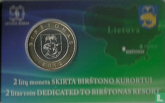 Litouwen 2 litai 2012 (coincard) "Birstonas" - Afbeelding 1