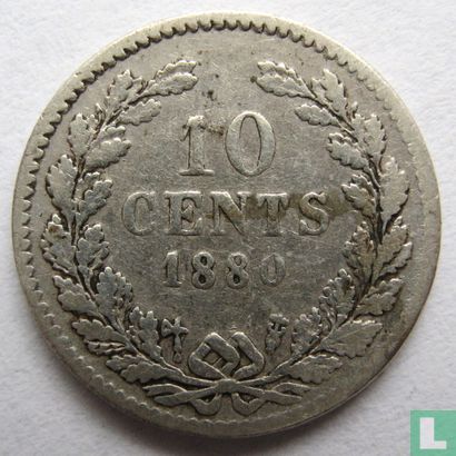 Netherlands 10 cents 1880 - Image 1