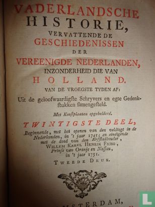 Vaderlandsche Historie, vervattende de Geschiedenissen der nu Vereenigde Nederlanden inzonderheid die van Holland, van de vroegste tyden af - Afbeelding 1