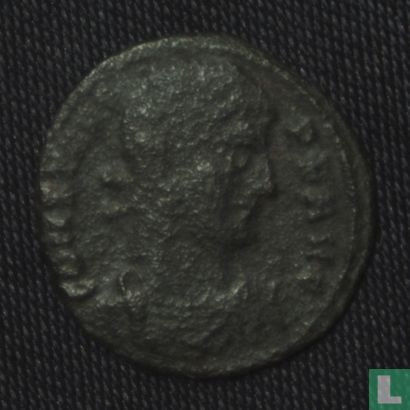  	 Roman Emperor Kleinfollis von Thessalonike AE4 Kaiser Constans 347-348 - Bild 2