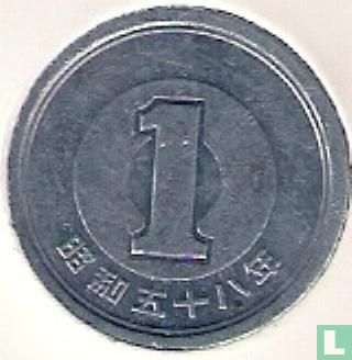Japan 1 yen 1983 (year 58) - Image 1