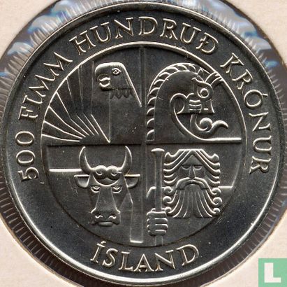 Islande 500 krónur 1974 "1100th anniversary First settlement" - Image 2