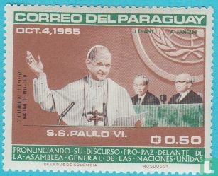 Paulus VI bezoekt de UN