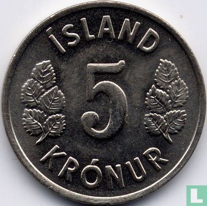 Island 5 Krónur 1978 - Bild 2