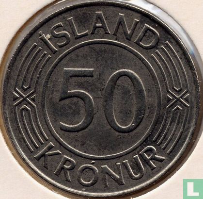 IJsland 50 krónur 1968 "50th anniversary of Sovereignty" - Afbeelding 2