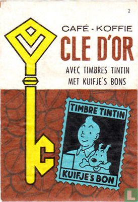 Café - koffie Cle d'or -timbres Tintin