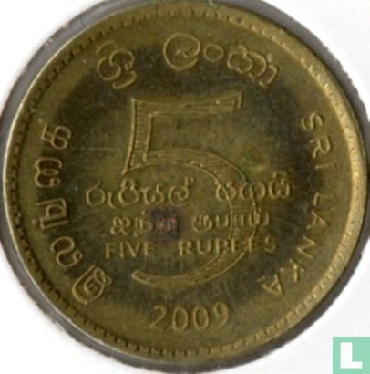 Sri Lanka 5 roupies 2009 - Image 1
