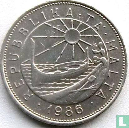Malta 50 cents 1986 - Afbeelding 1
