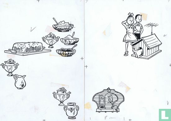 Lezen met Suske en Wiske - originele tekeningen - Vandersteen - Afbeelding 1
