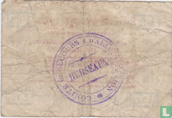 Herseaux 1 Franc ND (~ 1916) - Image 2