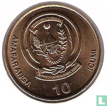 Rwanda 10 francs 2003 - Image 2
