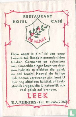 Restaurant Hotel Café De Hulst   - Afbeelding 1