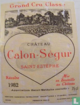 Chateau Calon-Segur 1982, 3E Cru Classe