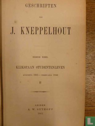 Geschriften van J. Kneppelhout. 3 - Image 3