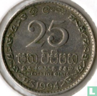 Sri Lanka 25 cents 1994 - Afbeelding 1