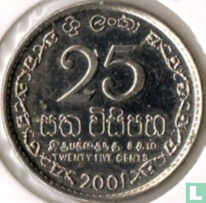Sri Lanka 25 cents 2001 - Image 1