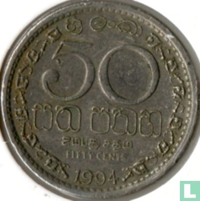 Sri Lanka 50 cents 1994 - Afbeelding 1