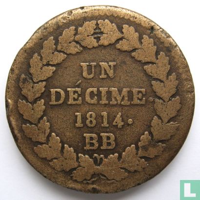 France 1 décime 1814 (N - DÉCIME. 1814.) - Image 1